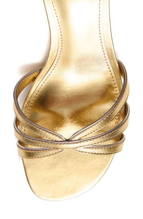 Mango Strappy Sandal In Gold