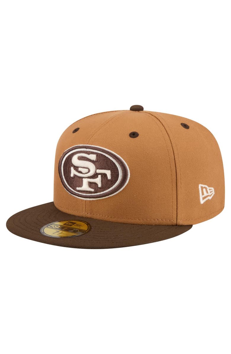 New Era Men's New Era  Light Brown/Dark Brown San Francisco 49ers Two-Tone Walnut 59FIFTY Fitted Hat, Main, color, Light Brown