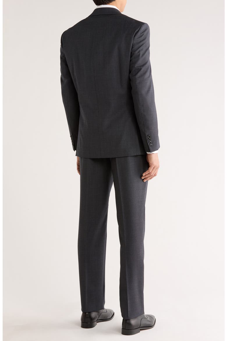 Charcoal Bird's Eye Slim Fit Wool Blend Suit, Alternate, color, CHARCOAL/ BLUE BIRDSEYE