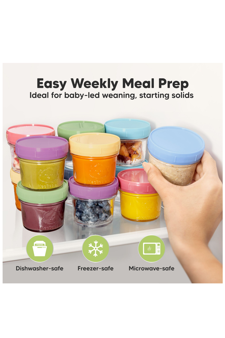 12-Pack Prep Jars Baby Food Storage Glass Containers, Alternate, color, Nord