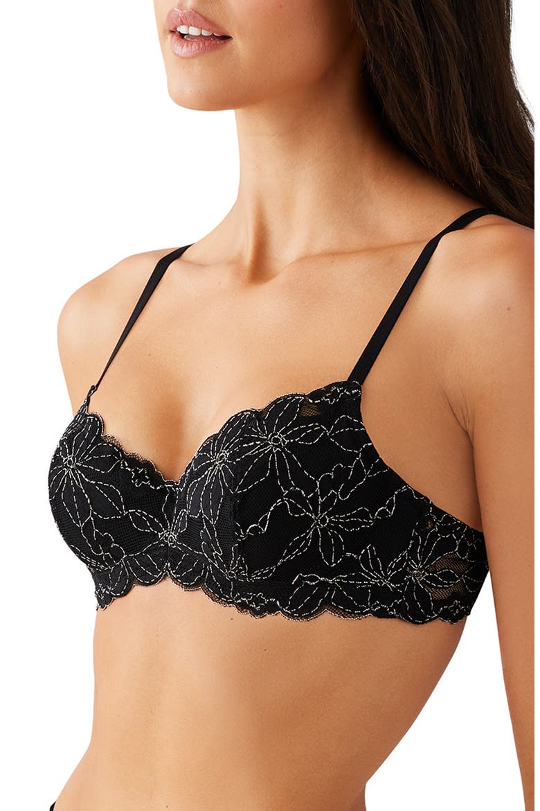 Feeling Famous Underwire Balconette Bra, Alternate, color, NIGHT/ ANGEL WING