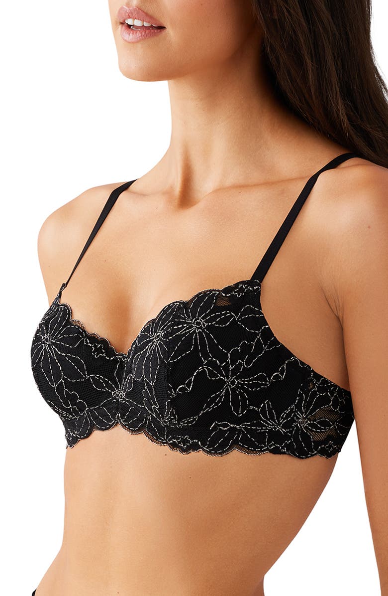 b.tempt'd by Wacoal Feeling Famous Underwire Balconette Bra, Alternate, color, Night/ Angel Wing