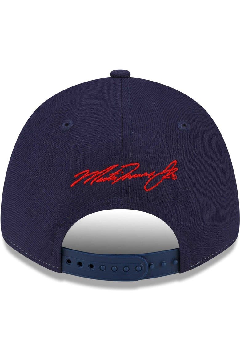 Men's New Era White/Blue Martin Truex Jr 9FORTY Americana Snapback Adjustable Hat, Alternate, color, White
