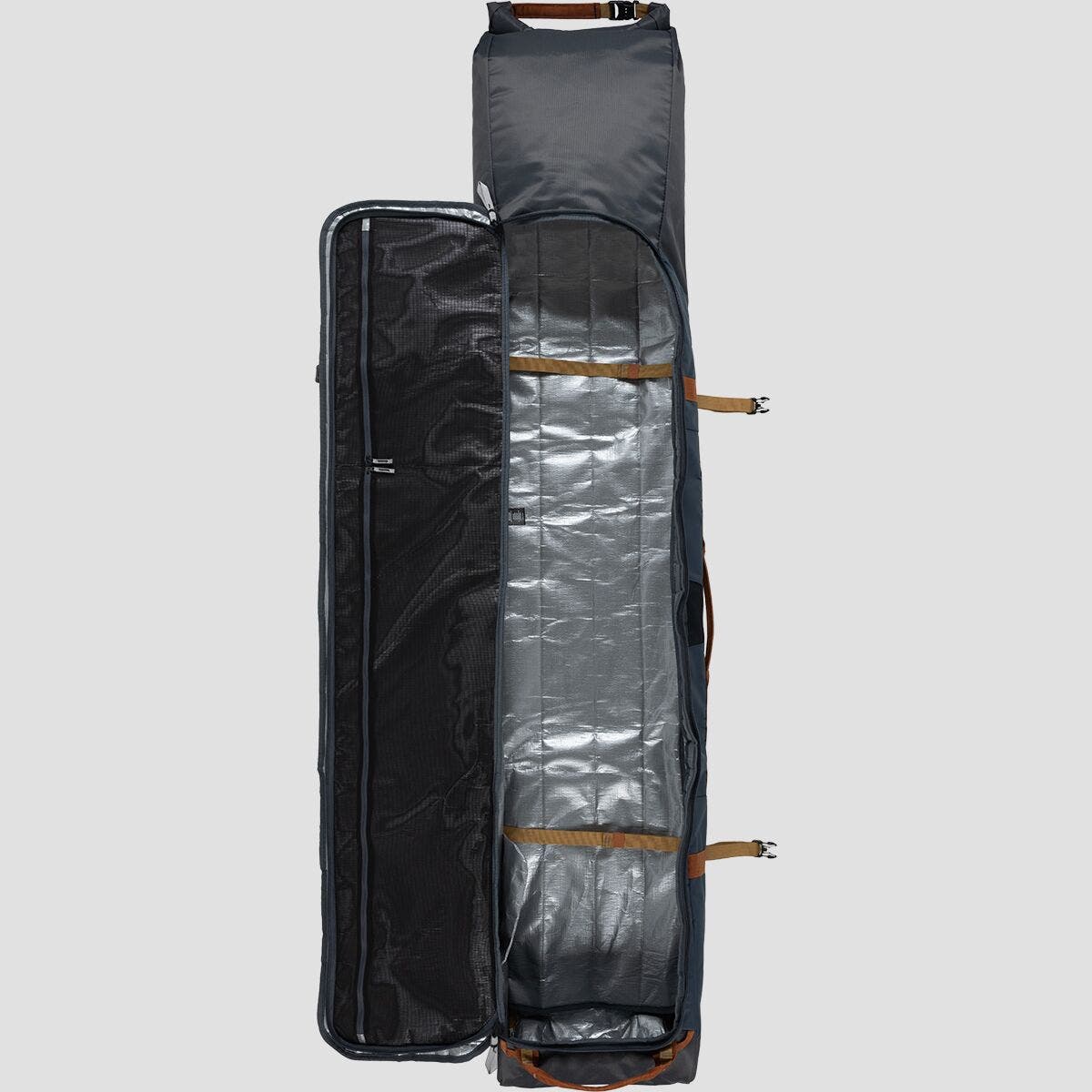 Backcountry Cottonwoods Double Ski & Snowboard Rolling Bag G2, Alternate, color, Midnight Blue/Turbulence