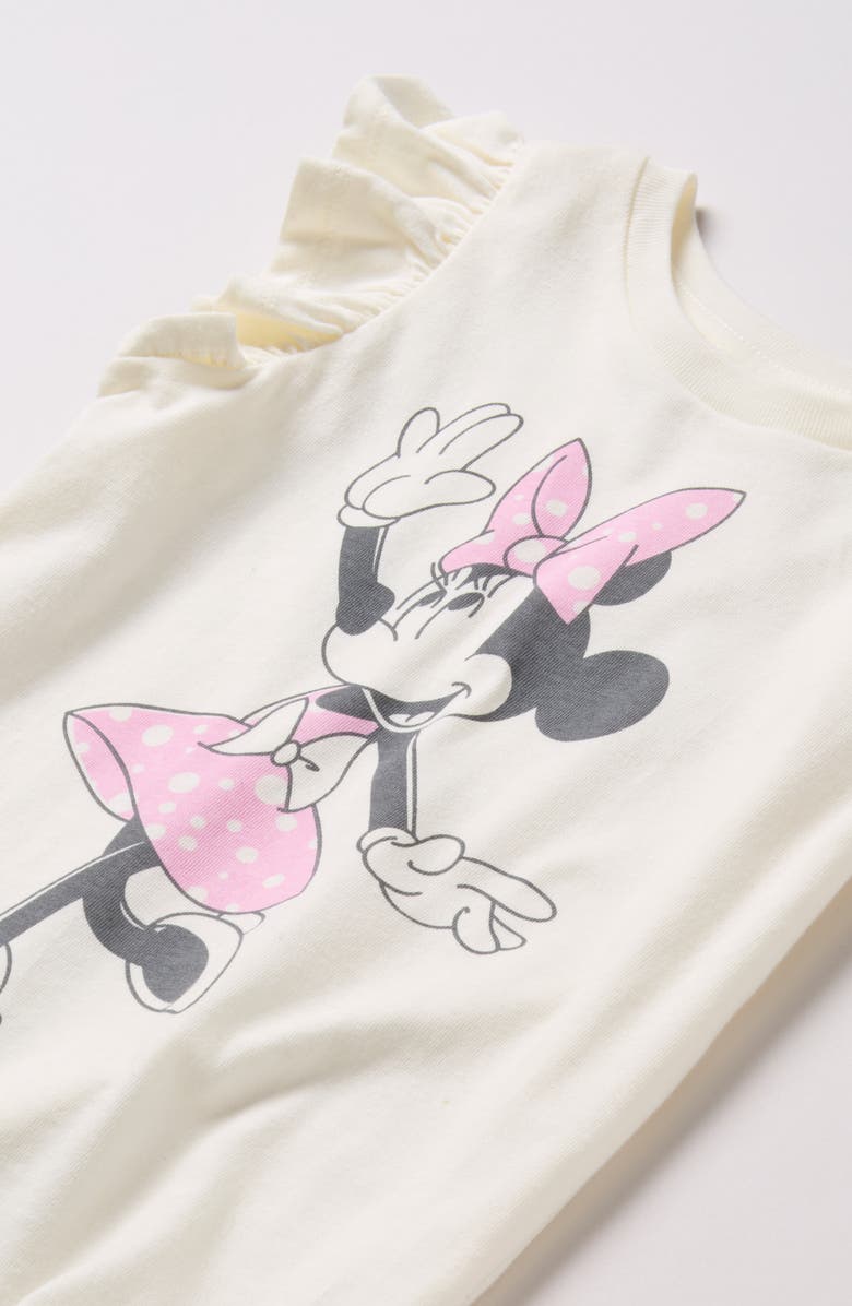 Tucker + Tate Kids' Ruffle Sleeve Cotton Graphic T-Shirt, Alternate, color, Ivory Egret Minnie