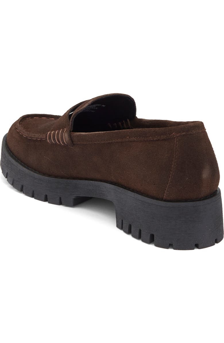 Steve Madden Langsten Platform Penny Loafer, Alternate, color, Brown Suede