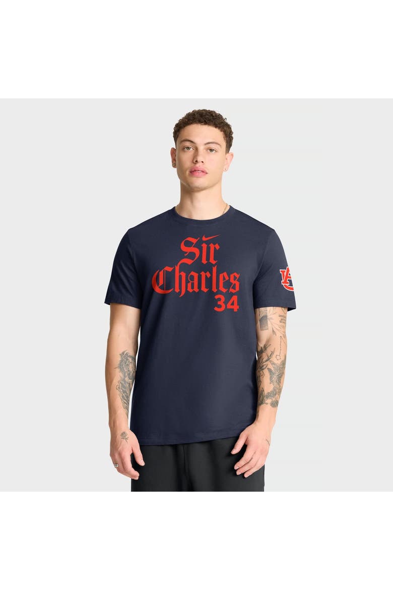 Men's Nike Charles Barkley Navy Auburn Tigers Sir Charles Name & Number T-Shirt, Main, color, Navy