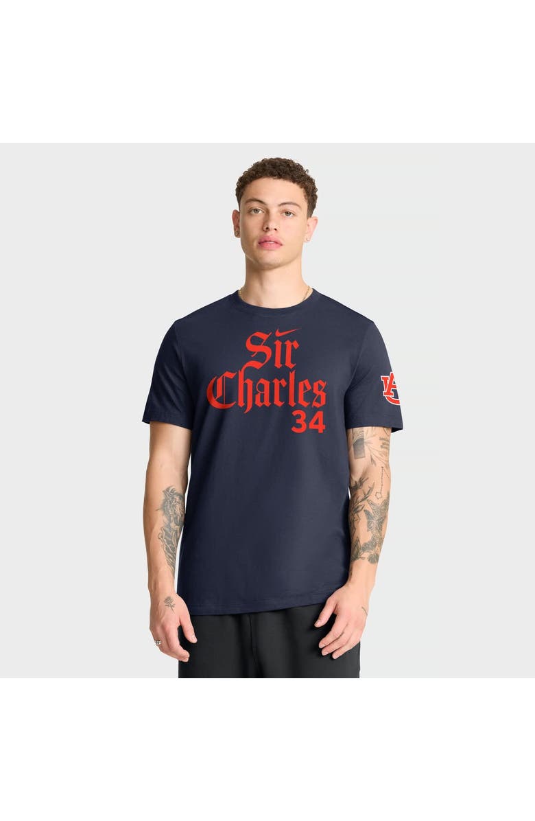 Nike Men's Nike Charles Barkley Navy Auburn Tigers Sir Charles Name & Number T-Shirt, Main, color, Navy