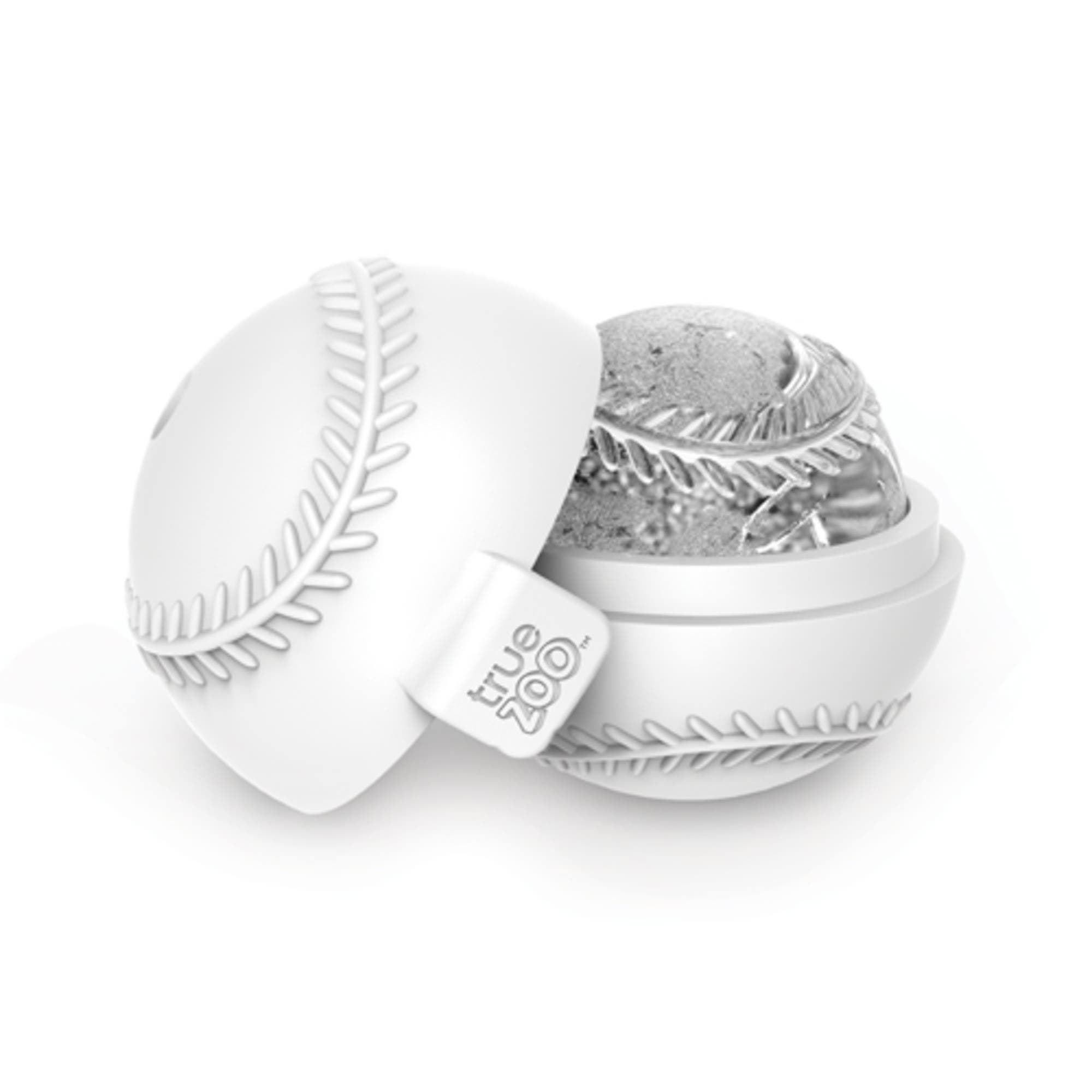 TrueZoo Baseball Silicone Ice Mold in White 