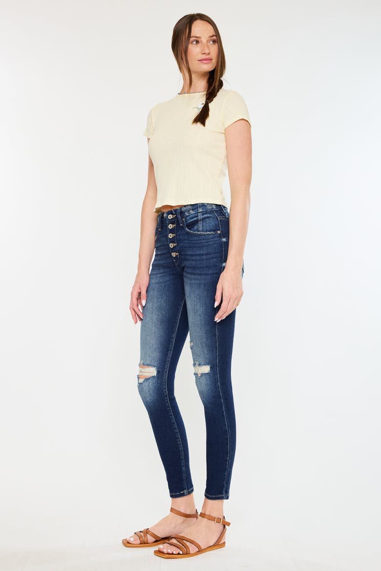 Novah High Rise Super Skinny Jeans, Alternate, color, Dark Wash