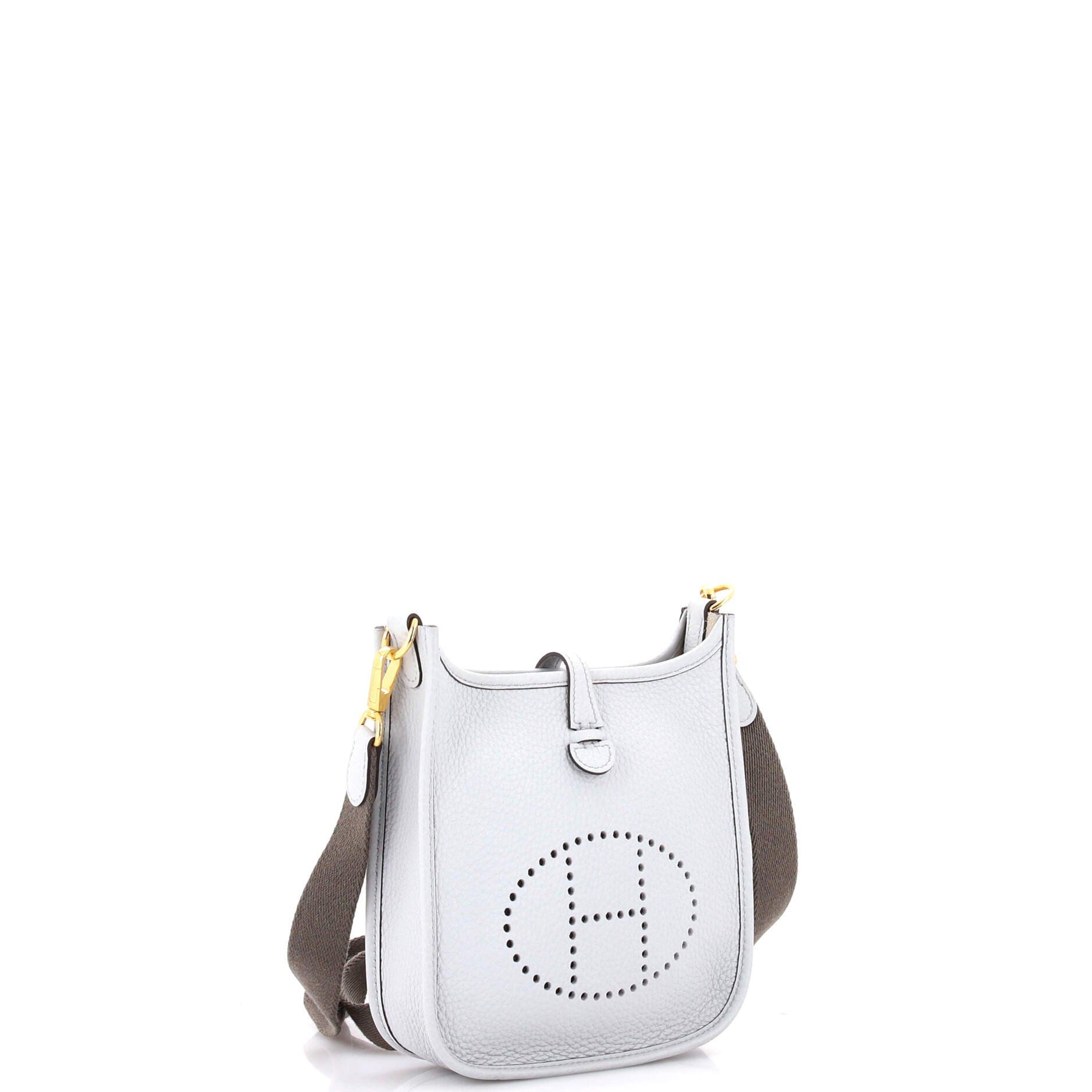 Pre-Owned Hermes Evelyne Bag Gen III Clemence TPM, Alternate, color, Bleu Pale