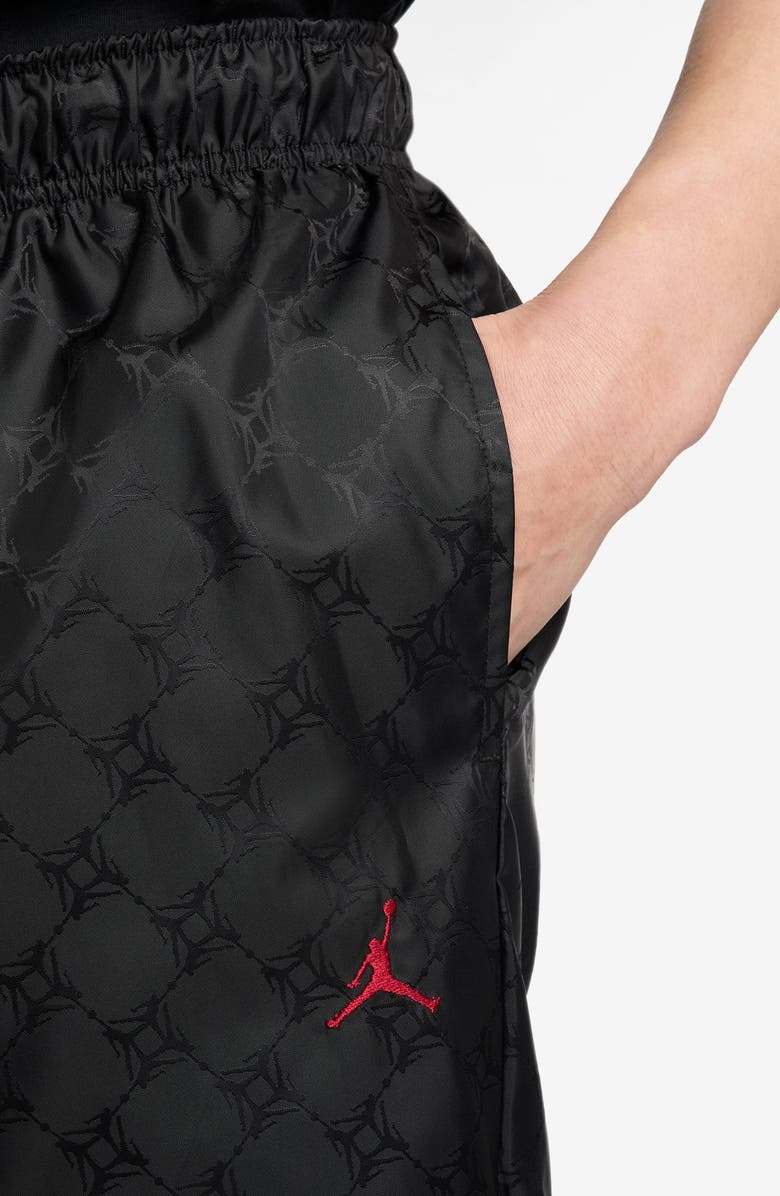 Jordan Brooklyn Printed Nylon Draft Pants, Alternate, color, Black/ Iron Grey/ Gym Red/ Red