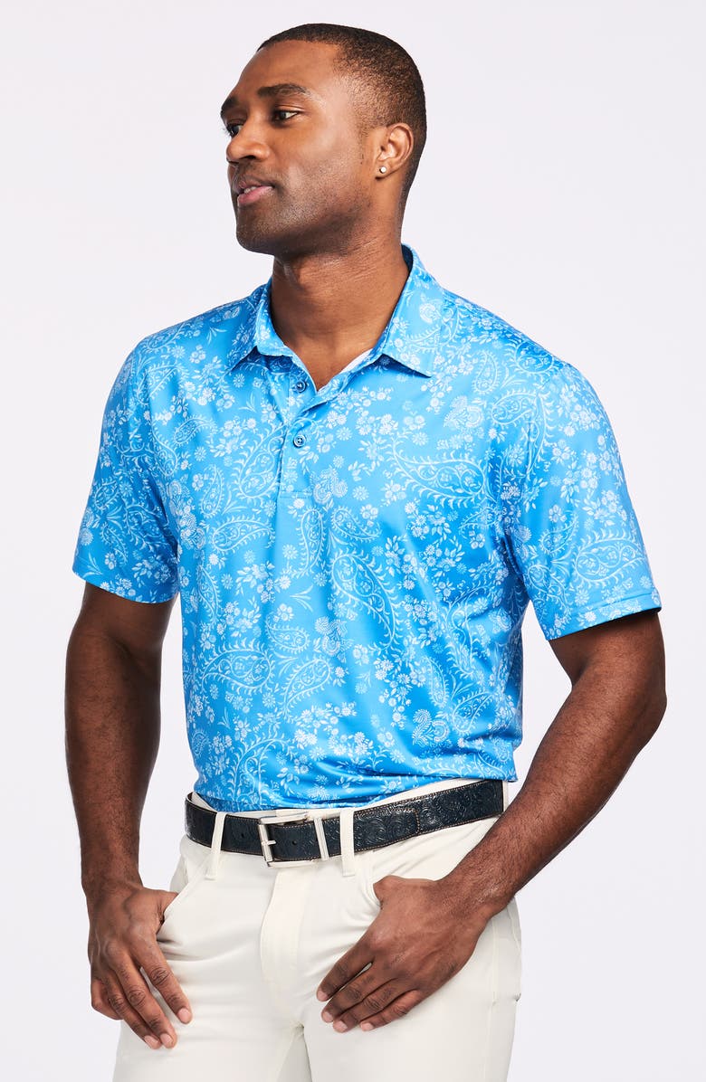 Robert Graham Alstead Knit Polo, Alternate, color, Slate Blue