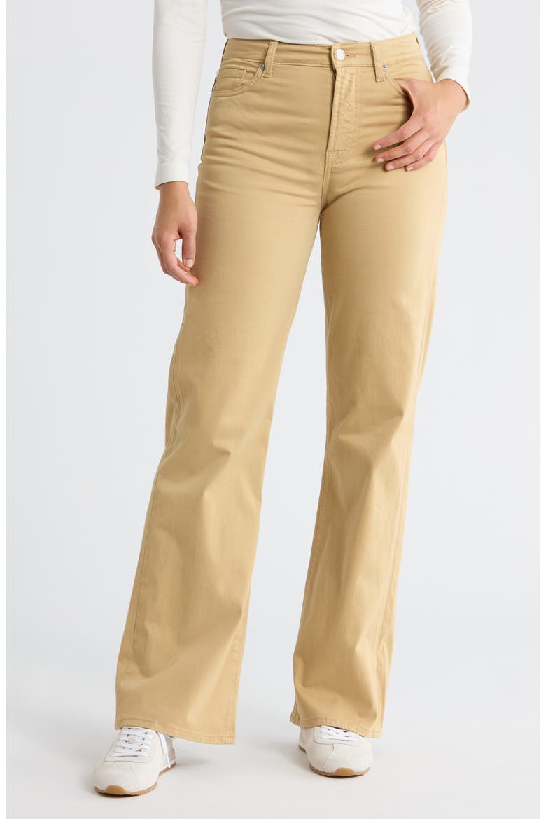 Alexa High Waist Straight Leg Sateen Pants, Main, color, SATEEN BEIGE