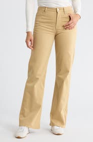 7 For All Mankind Alexa High Waist Straight Leg Sateen Pants