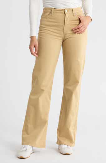 7 For All Mankind Alexa High Waist Straight Leg Sateen Pants