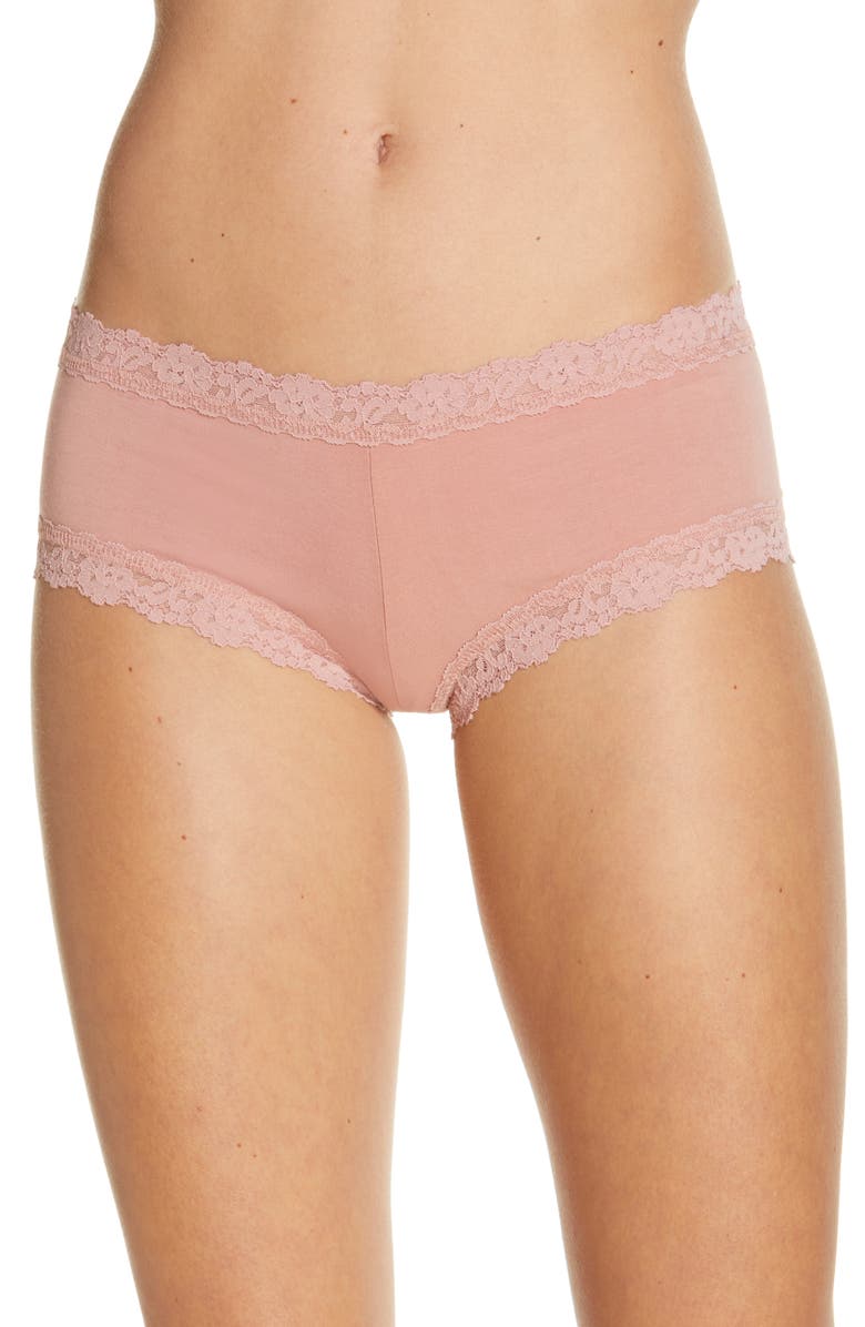 Hanky Panky Supima<sup>®</sup> Cotton Boyshorts, Main, color, Rooibos Beige