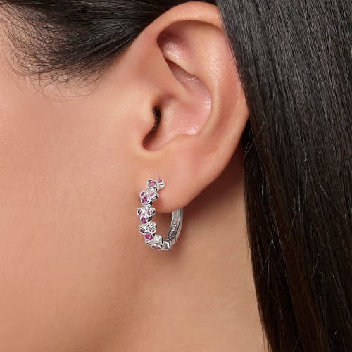 Disney Mickey Mouse Endless Hoop Earrings In Metallic