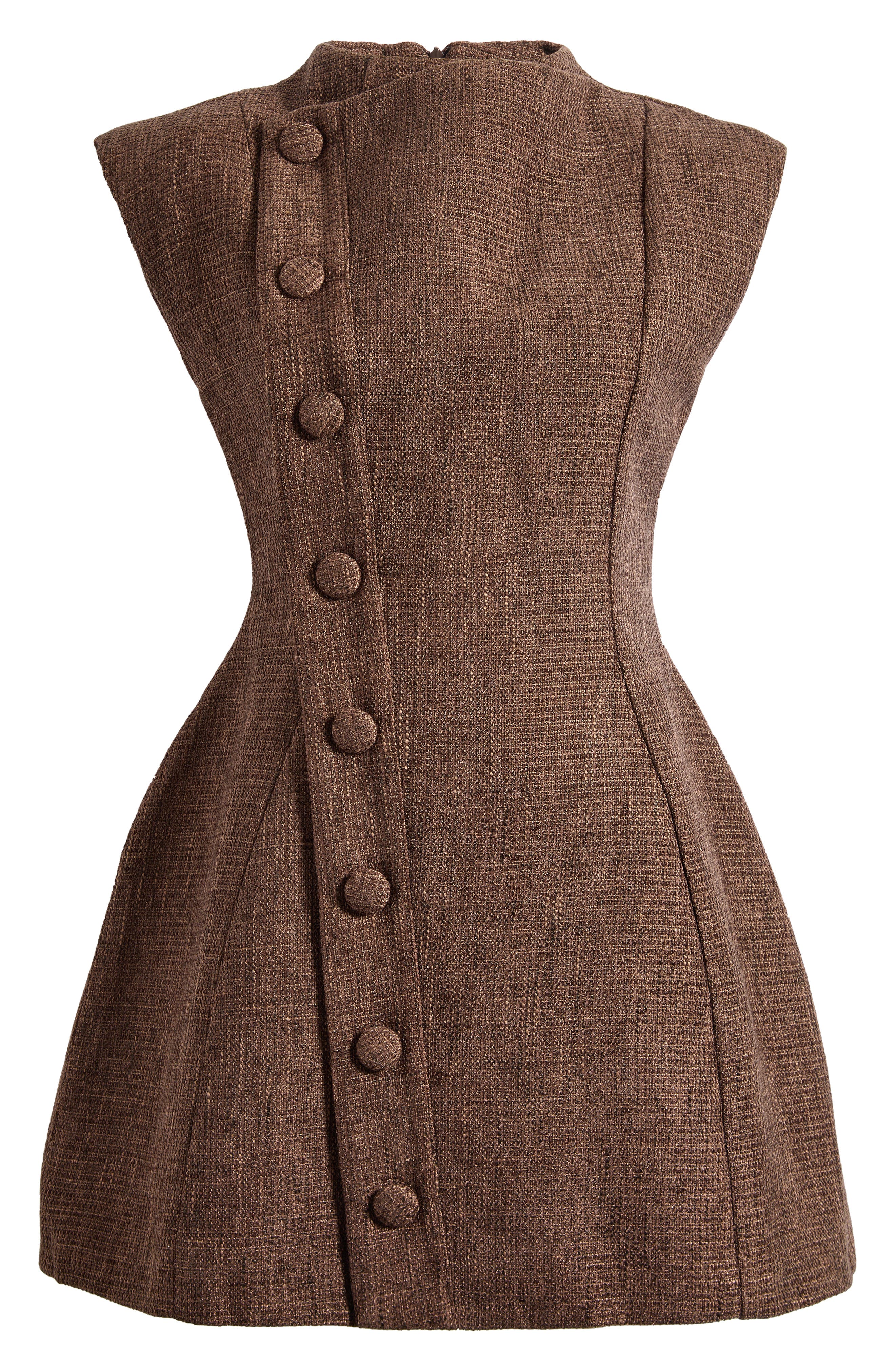 Odd Muse Tweed Button Detail Minidress (Women) | Nordstrom