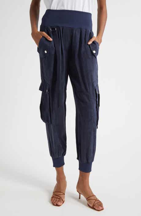 Harmony Washed Satin Twill Cargo Parachute Pants