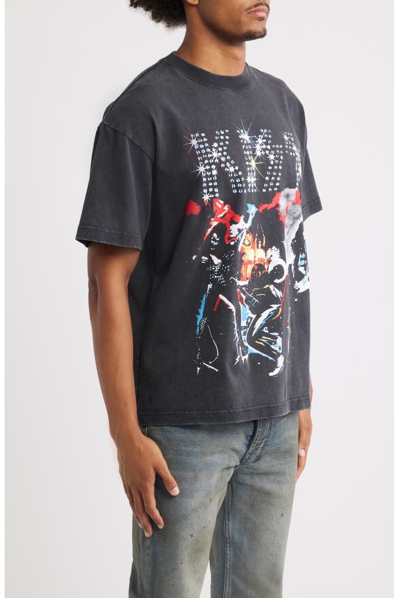Oversize KISS Graphic T-Shirt, Alternate, color, BLACK WASH