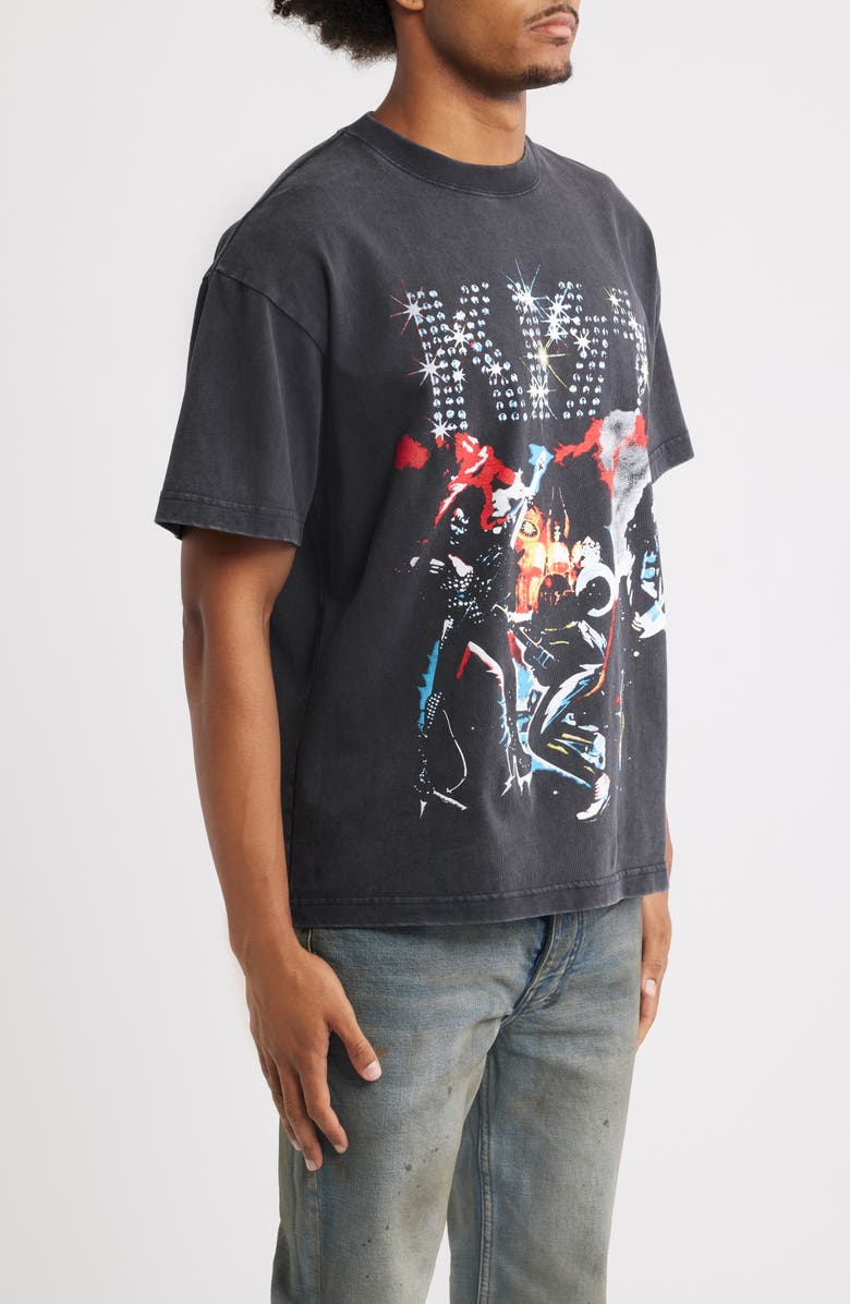 BRAVADO Oversize KISS Graphic T-Shirt, Alternate, color, Black Wash