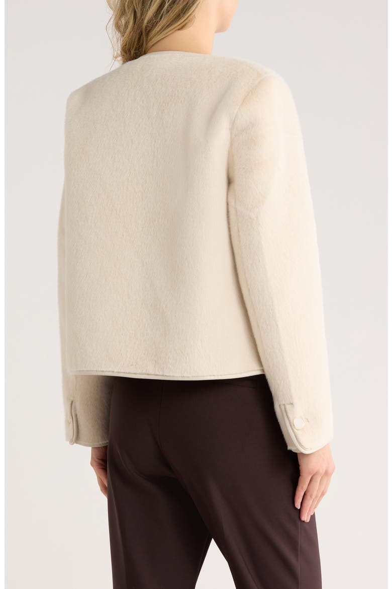 Faux Fur Jacket, Alternate, color, LIGHT BEIGE