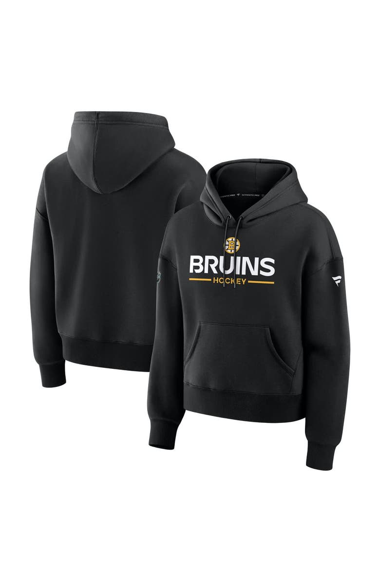 FANATICS Women
s Fanatics Black Boston Bruins Authentic Pro Primary Pullover Hoodie, Main, color, Black