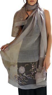 SAACHI Floral Embroidered Scarf