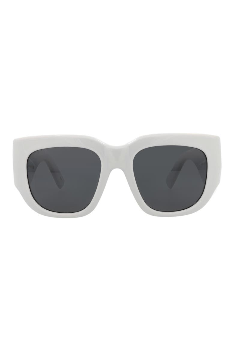 53mm Square Sunglasses, Main, color, GREY GREY GREY