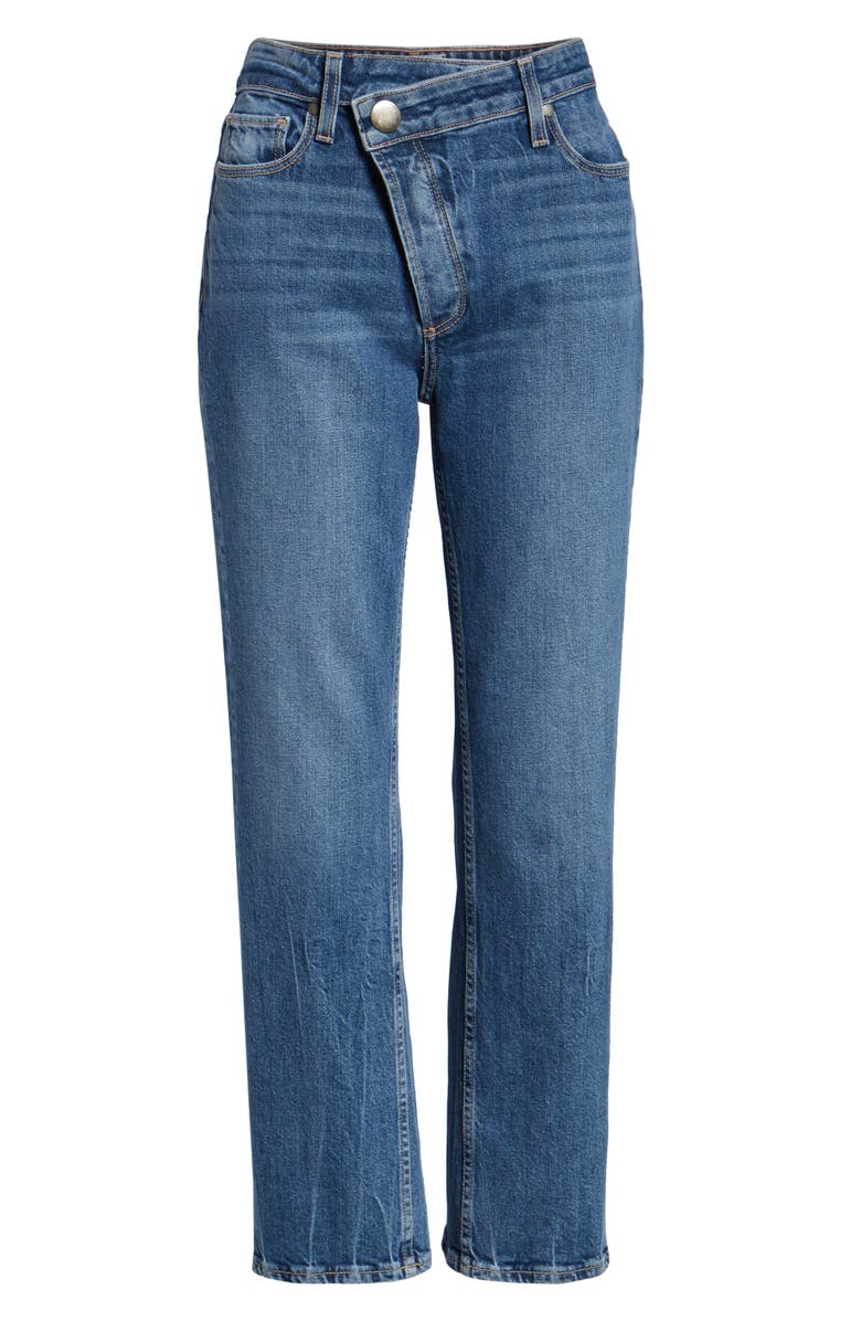 PAIGE Noella Asymmetrical High Waist Crop Jeans, Alternate, color, 