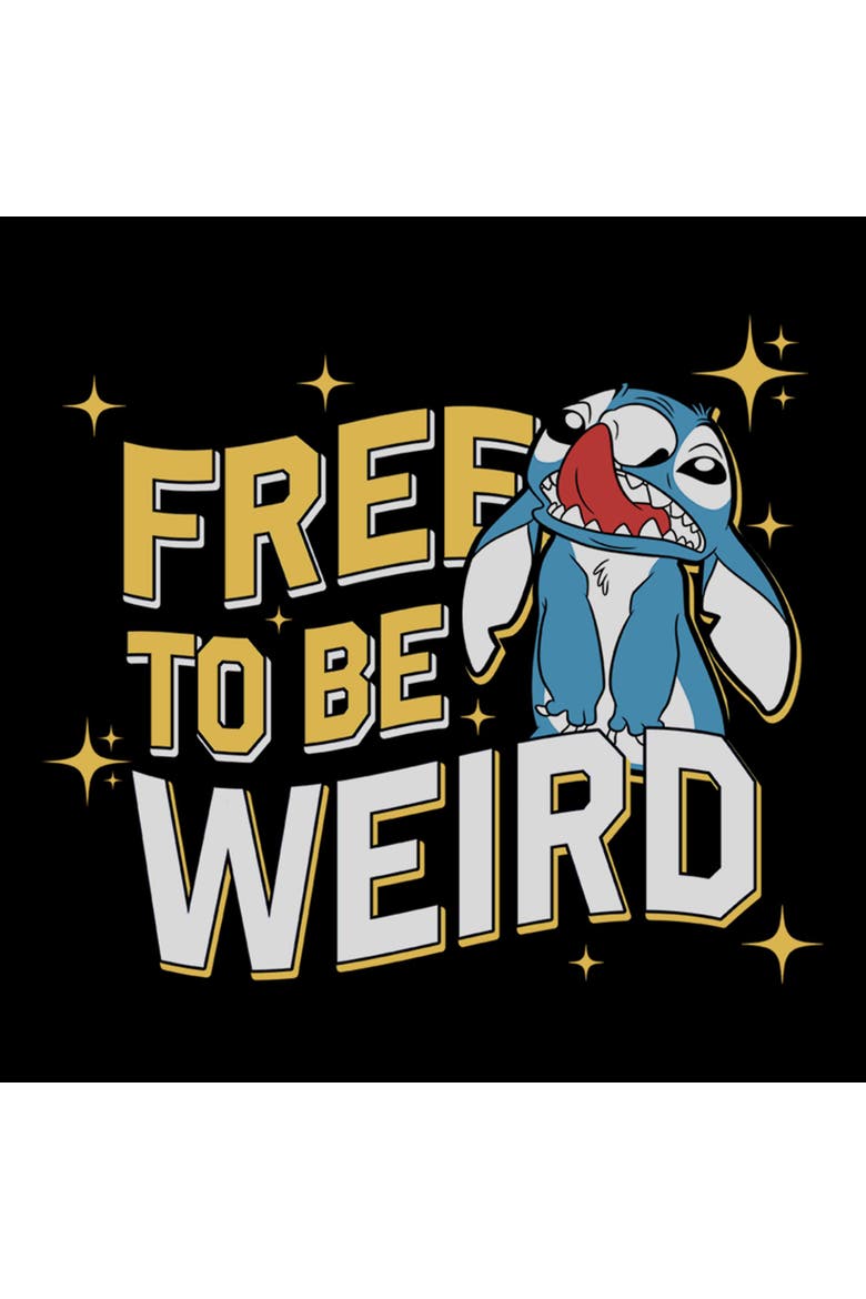 Boys Lilo & Stitch Free To Be Weird T Shirt, Alternate, color, Black