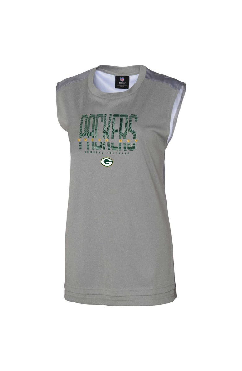 Outerstuff Women's Gray Green Bay Packers No Sweat Tank Top, Alternate, color, Gray