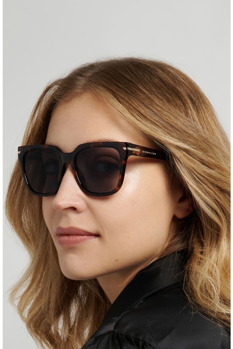 53mm Square Sunglasses, Alternate, color, BROWN HAVANA/ GREY