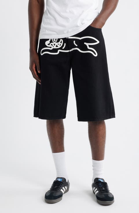 Harrison Running Dog Denim Short (Black Cara)