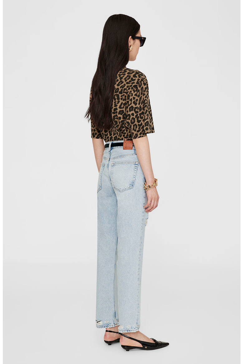 Avi Tee, Alternate, color, Black / Brown Leopard