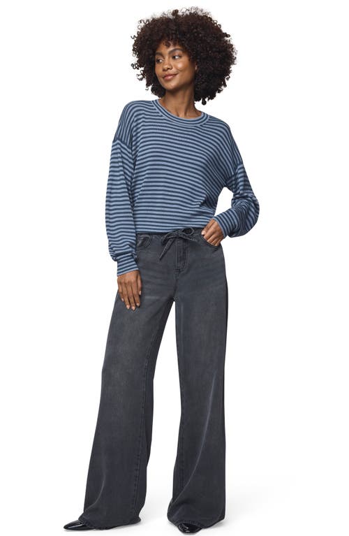 Splendid Georgie Stripe Oversize Sweater In Blue