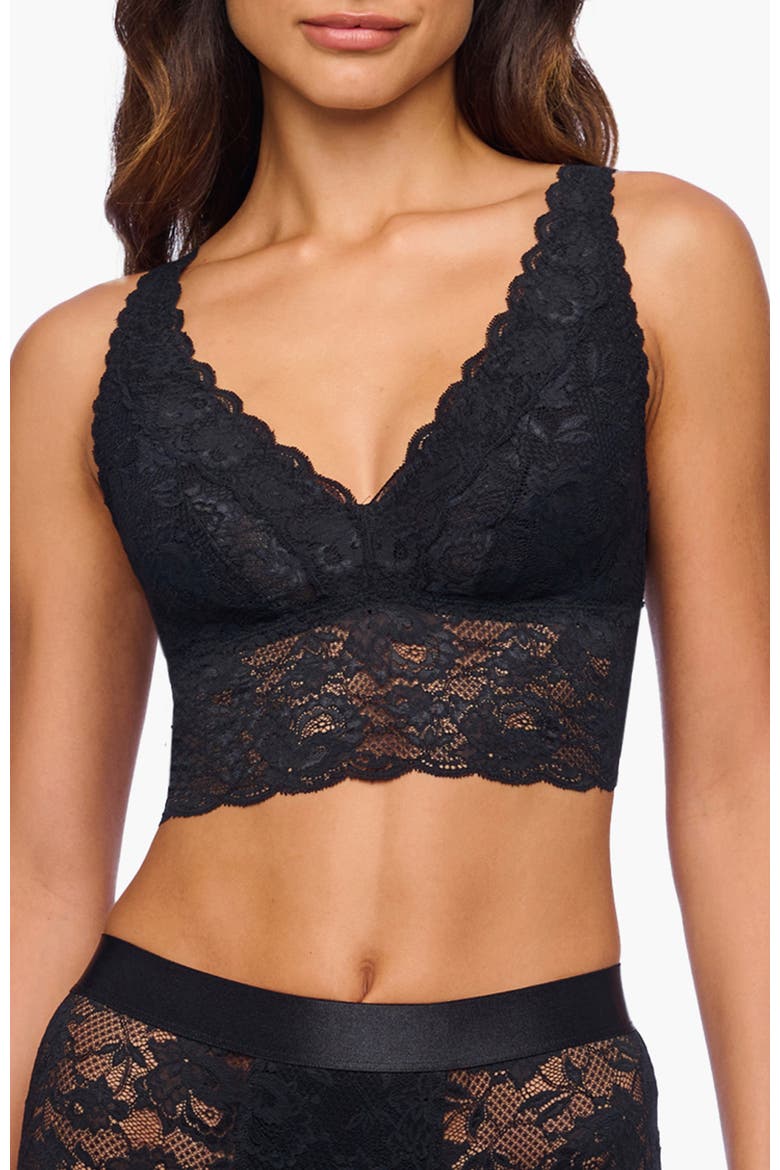 Nsn Plungie Longline Bralette, Main, color, Black