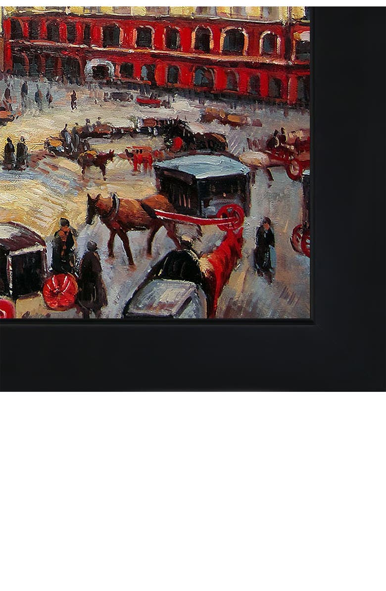 OVERSTOCK ART Place Du Havie, Paris - Framed Oil Reproduction of an Original Painting By Camille Pissarro, Alternate, color,