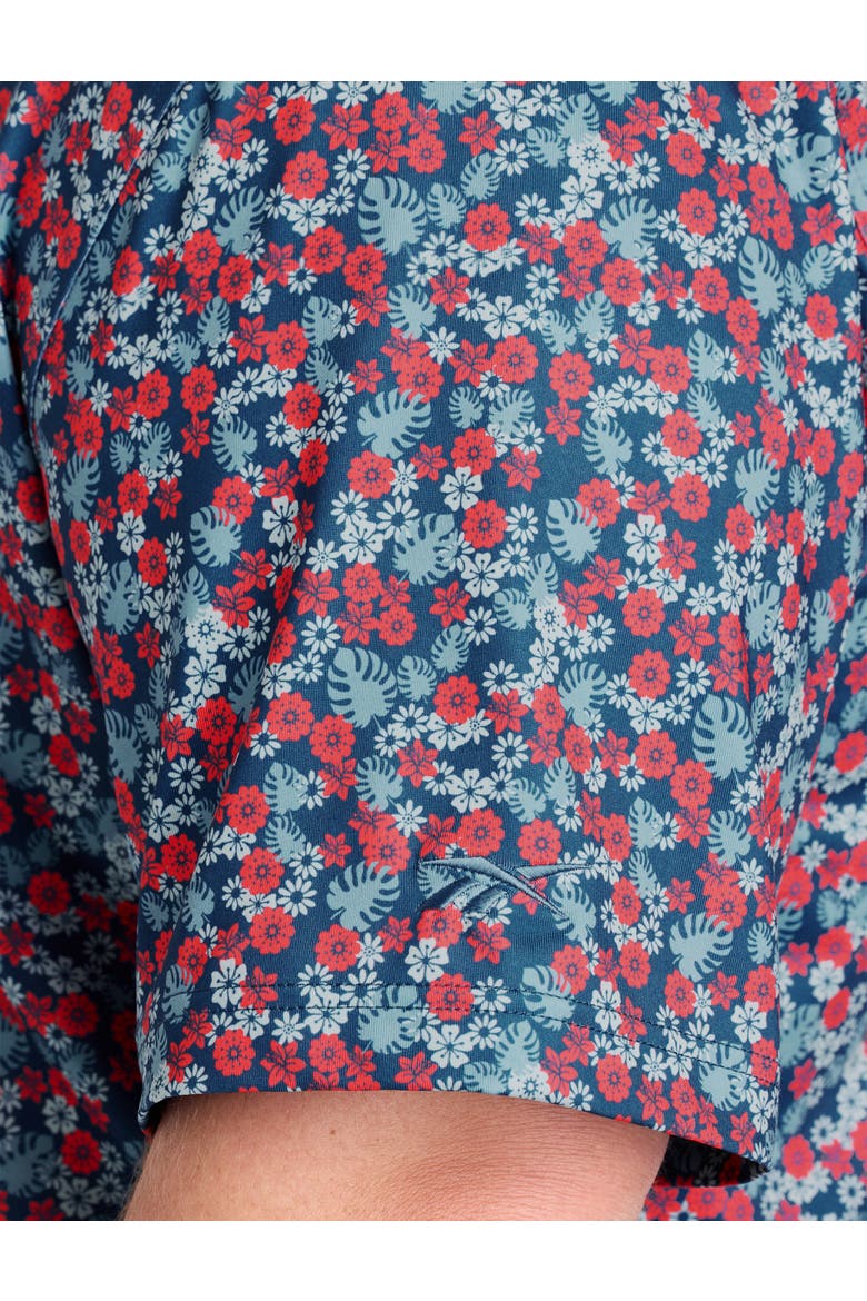 Big & Tall Island Floral Americana Polo Shirt, Alternate, color, MULTI