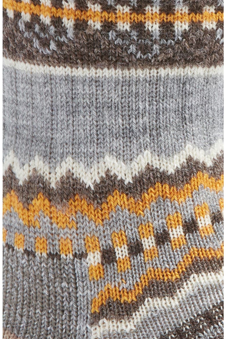 Everyday Cozy Snowed in Crew Socks, Alternate, color, LIGHT GRAY