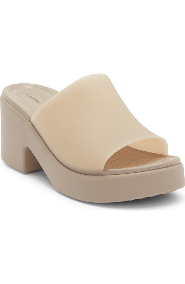 CROCS Brooklyn Platform Slide Sandal, Main, color, Taupe