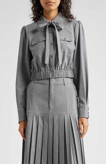 Francesca Tie Neck Button-Up Shirt