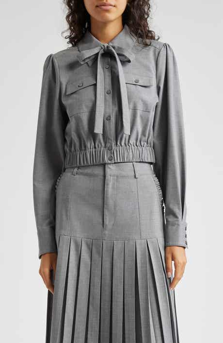 Francesca Tie Neck Button-Up Shirt