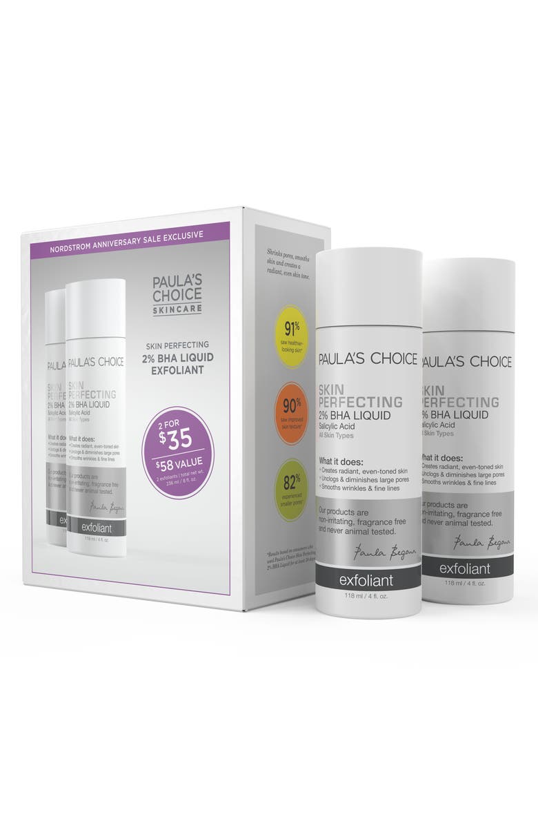 Paula's Choice Skin Perfecting 2% BHA Liquid Exfoliant Duo, Alternate, color, 