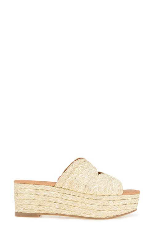 Andre Assous André Assous Serene Espadrille Platform Wedge Slide Sandal In Natural