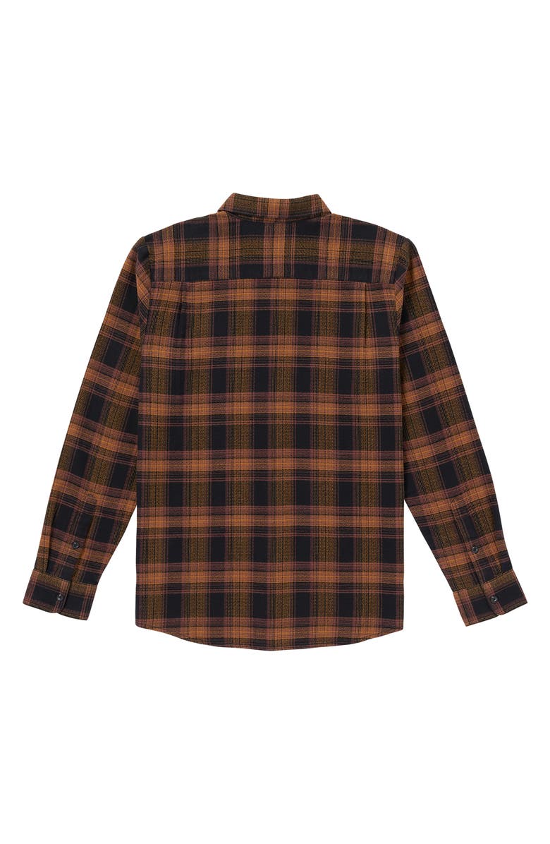 Volcom Baystone Plaid Flannel Button-Up Shirt, Alternate, color, 