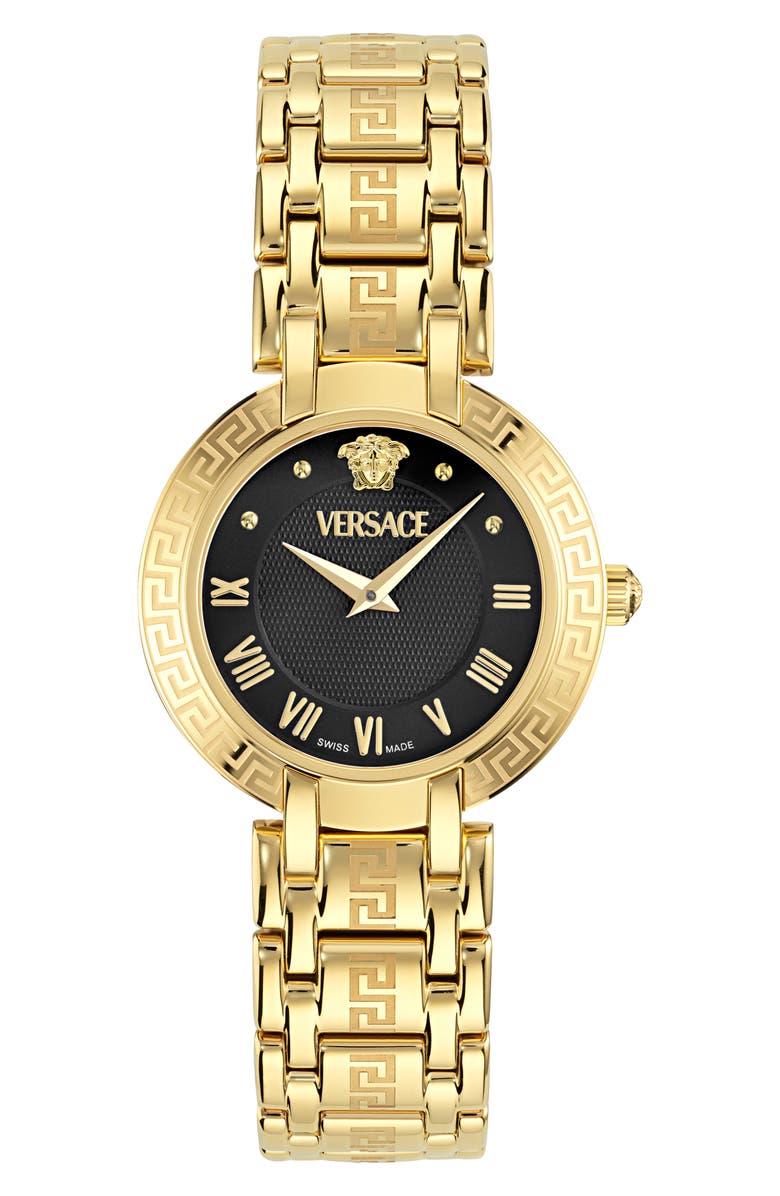Versace Antlia Bracelet Watch, 34mm, Main, color, Ip Yellow Gold