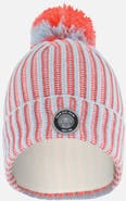 Deux par Deux Girl's Knit Hat Air Blue And Coral