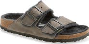 Birkenstock Arizona Oiled Genuine Shearling Sandal - Discontinued